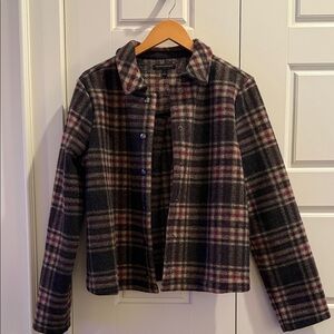 Plaid Women's Jacket - Black, Gray, Tan, Burgundy